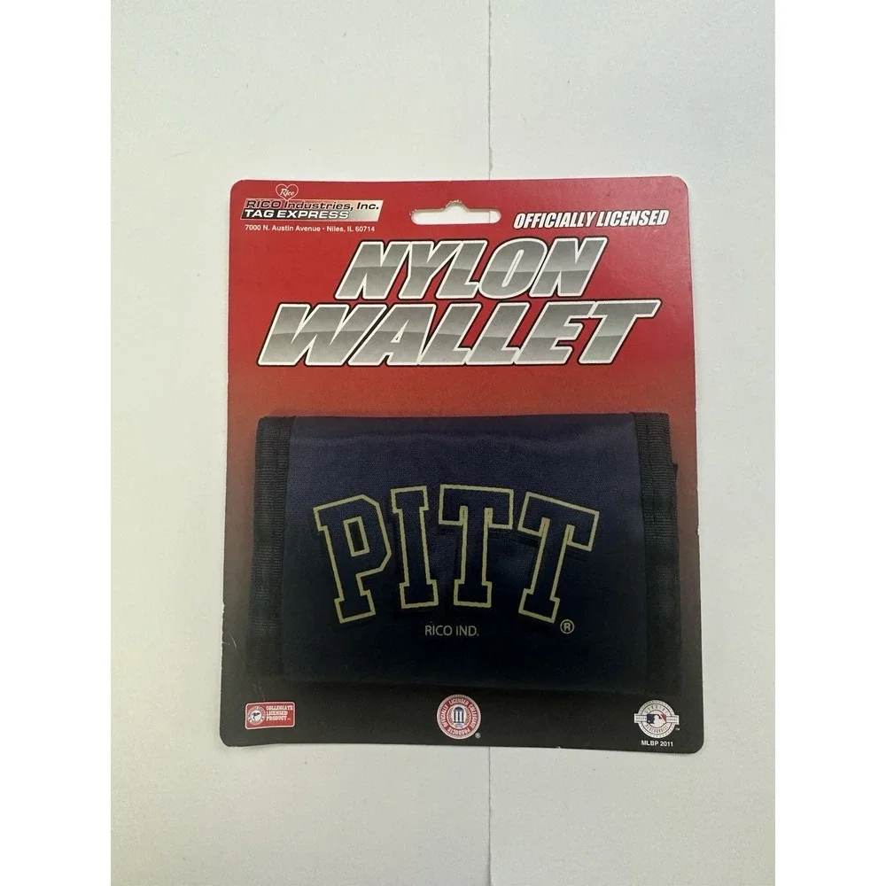 New PITTSBURGH Pitt PANTHERS Nylon Wallet TriFold Wallet Vintage Y2K